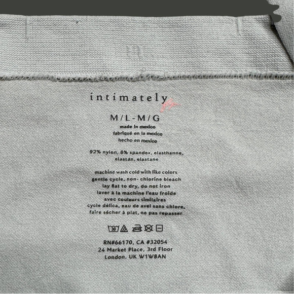 Free People Intimately Cropped Top Wide Strap Moon Rock Gray Women's M/L NWT - Picture 2 of 5